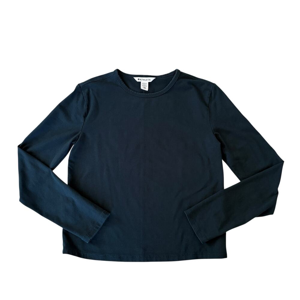 Athleta Supima Cotton Long Sleeve Top XXS Petite Stretch Athletic Tee Outdoor